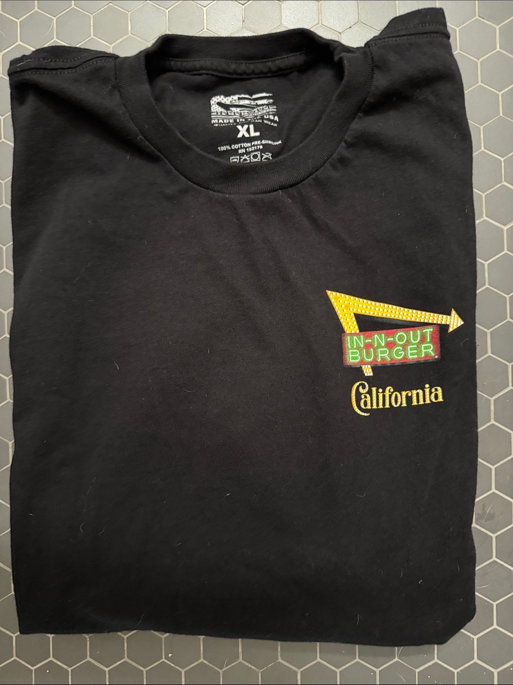 Men’s In-N-Out T-Shirt, Black, Size XL